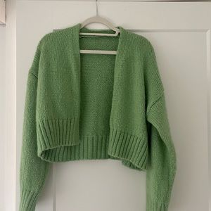 Wool green cardigan